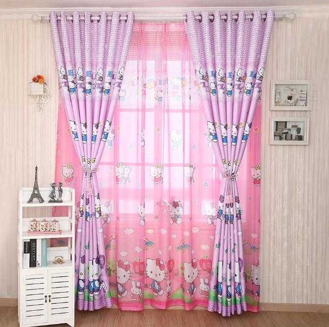 Mẫu rèm kitty màu tím nhạt