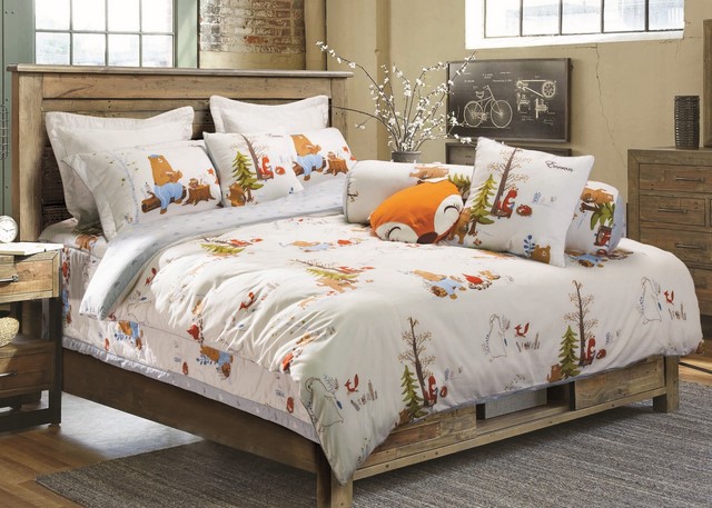 Bộ chăn ga Bears chụp chăn đông