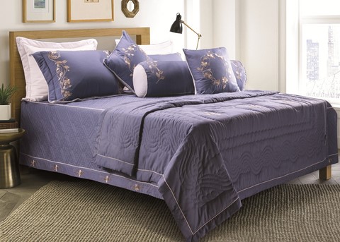 Bộ chăn ga Es 1801 chụp với chăn hè