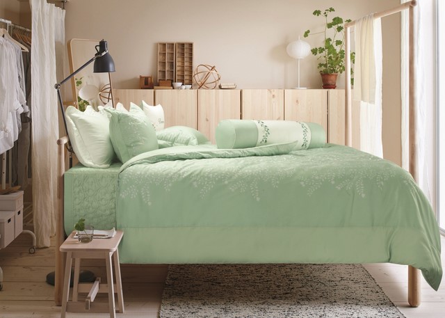 Bộ chăn ga Everon Es 1808 chụp với chăn đông