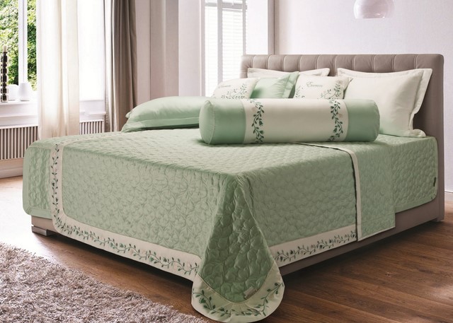 Bộ chăn ga Es1808 chụp với chăn hè