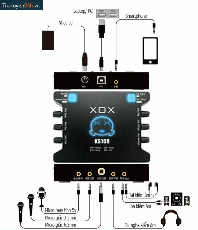 Card sound thu âm XOX KS108-5