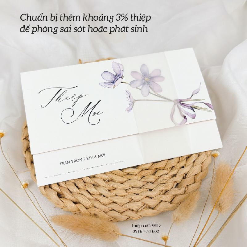 thiệp cưới dự phòng để tránh thiếu khi ghi sai tên