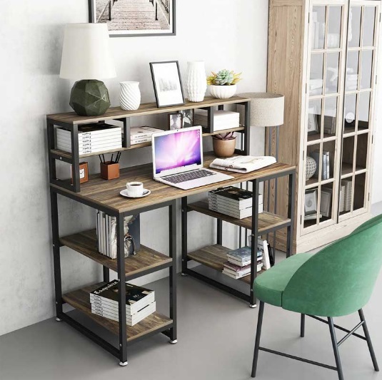 Các mẫu giá sách bằng sắt liền bàn học được nhiều người lựa chọn hơn