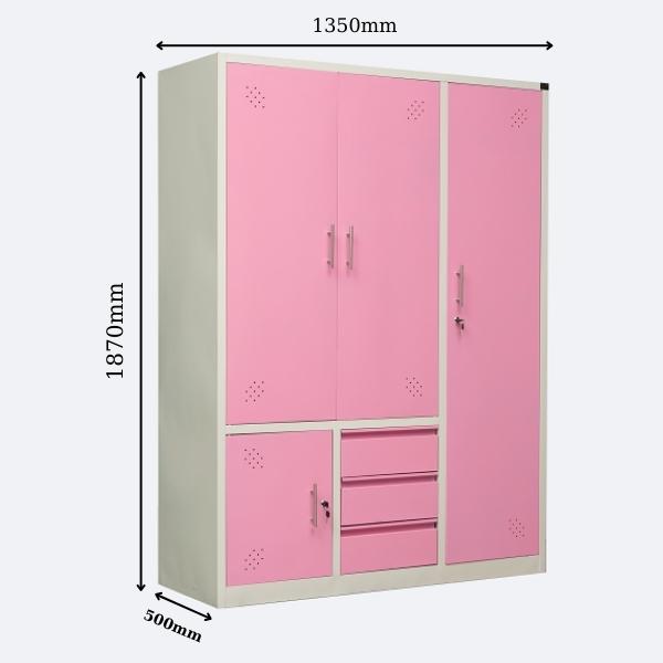 Kích thước tủ quần áo 3 buồng 4 cánh