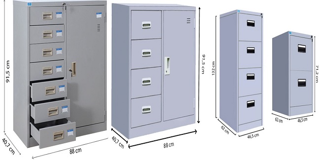 Mẫu tủ tài liệu nhiều ngăn kích thước nhỏ