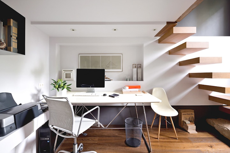 Mẫu thiết kế nội thất phòng làm việc Retro