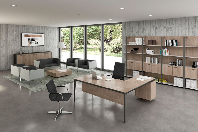 Mẫu thiết kế nội thất phòng làm việc tối giản