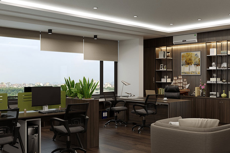 Mẫu thiết kế nội thất phòng làm việc cổ điển