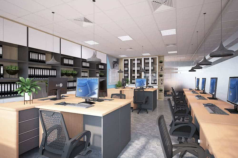 Mẫu thiết kế nội thất phòng làm việc cách tân