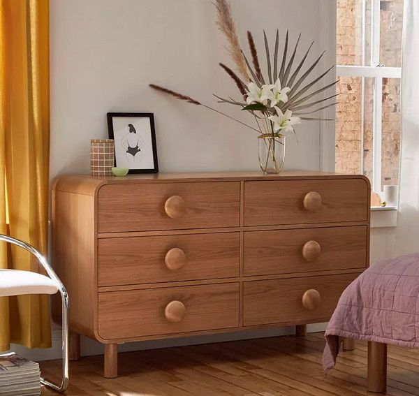 Mẫu thiết kế tủ ngăn kéo gỗ đựng quần áo phổ biến hiện nay