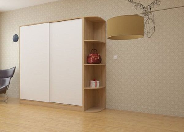 Mẫu tủ quần áo màu trắng cửa lùa