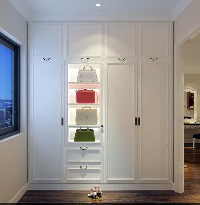 Mẫu tủ quần áo màu trắng hiện đại