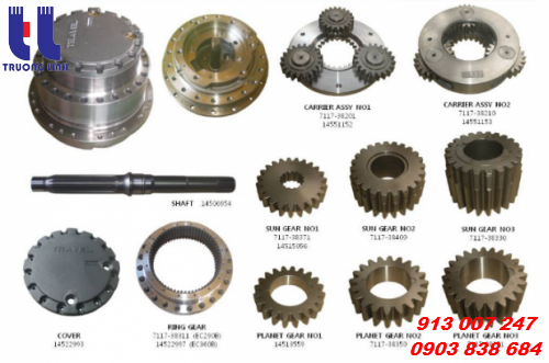 Các phụ tùng trong hệ thống vận hành máy xúc Doosan