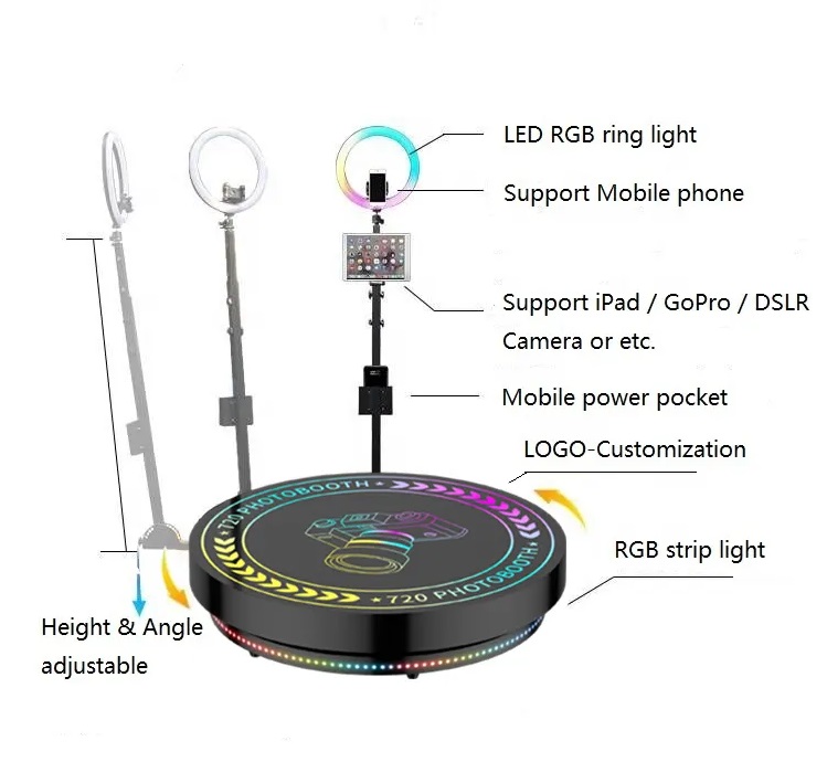 Cho thuê bục xoay 360 độ quay chụp check in sự kiện Hà Nội YCN MEDIA