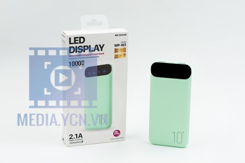 Chụp ảnh sản phẩm đồ chơi công nghệ Sạc dự phòng Led Display WK Design