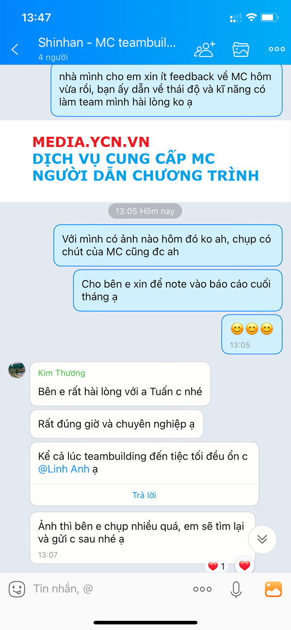 Cung cấp MC Teambuilding cho chương trình của chi nhánh Shinhan Mỹ Đình