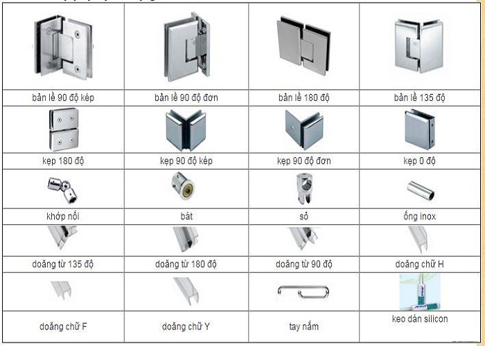 Phụ kiện vách kính tắm