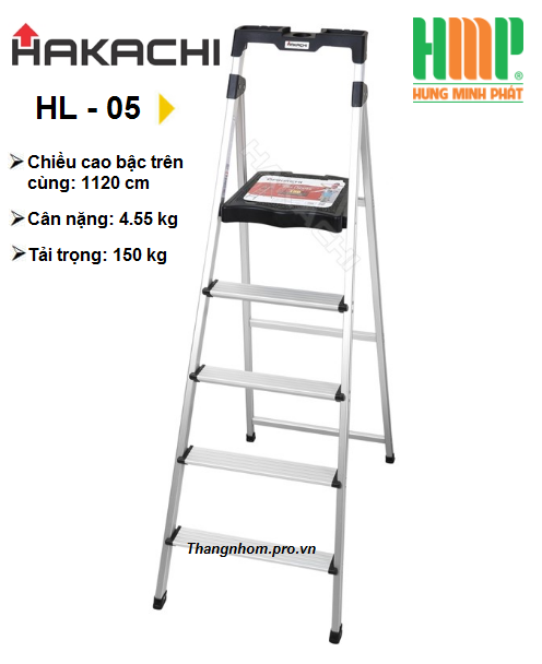 Thang nhôm ghế 5 bậc Hakachi HL-05