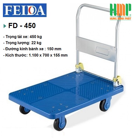 XE ĐẨY SÀN NHỰA FEIDA FD-450 (450KG)