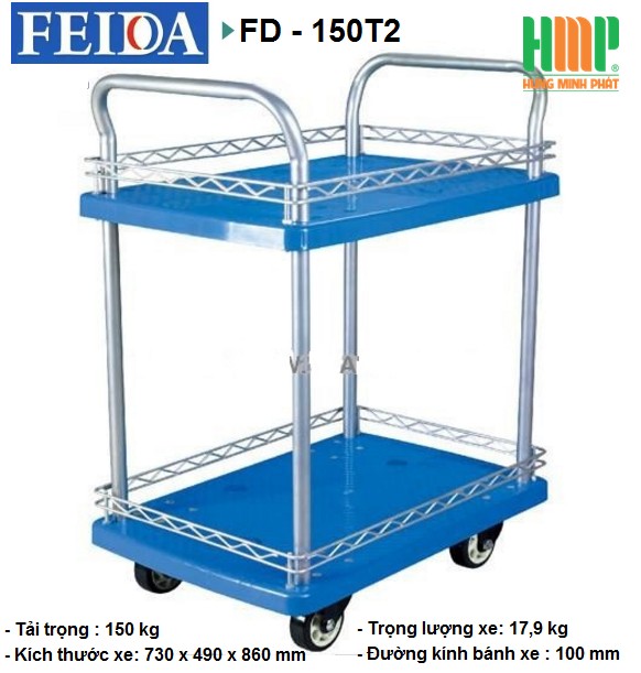 XE ĐẨY SÀN NHỰA FEIDA FD-150T2 (150KG)