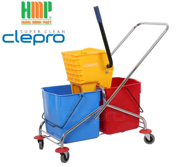 Xe đẩy vắt nước 2 xô CLEPRO CP-043
