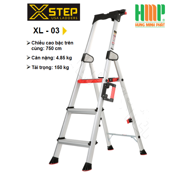 THANG NHÔM GHẾ 3 BẬC XSTEP XL-03