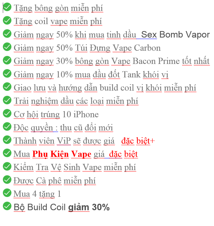 đầu tank vape khuyến mãi