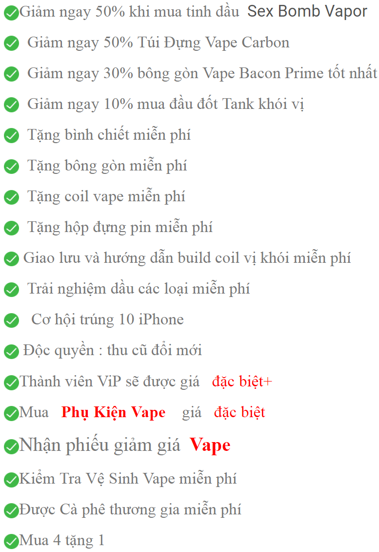 tinh dầu vape khuyến mãi