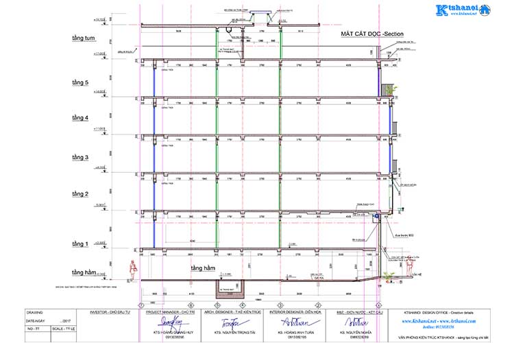 Bản vẽ mặt bằng cắt - mặt đứng mẫu thiết kế nhà cho thuê căn hộ khép kín