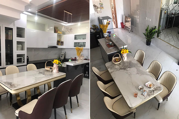 Không gian nội thất bếp và bàn ăn