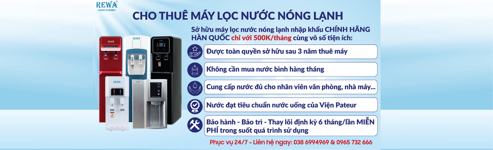 Máy lọc nước nóng lạnh Hàn Quốc CÔNG TY REWA VIỆT NAM