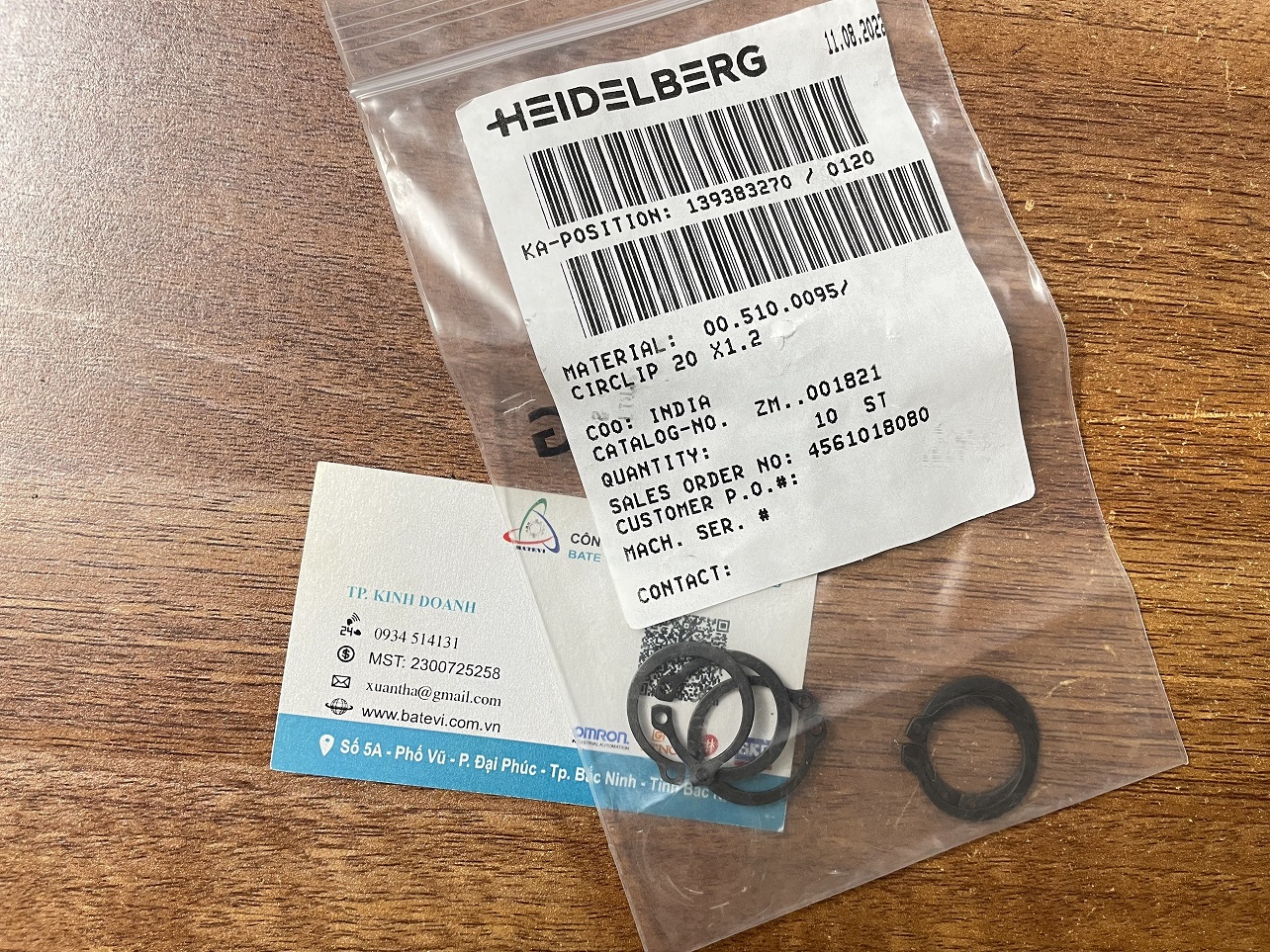 Phe cài trục 00.510.0095