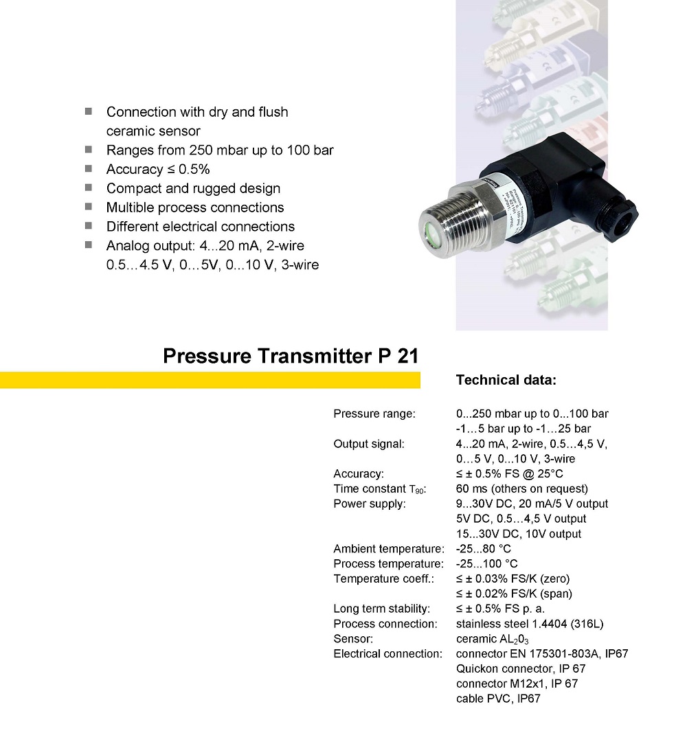 Pressure Transmitter P21-4B7-1110