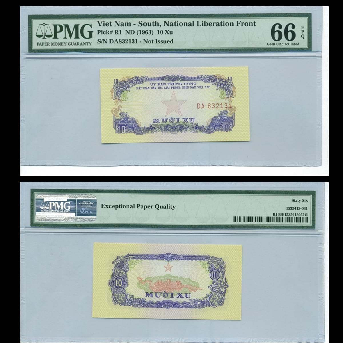 10 xu 1963 Việt Nam Cộng Hòa- Không phát hành