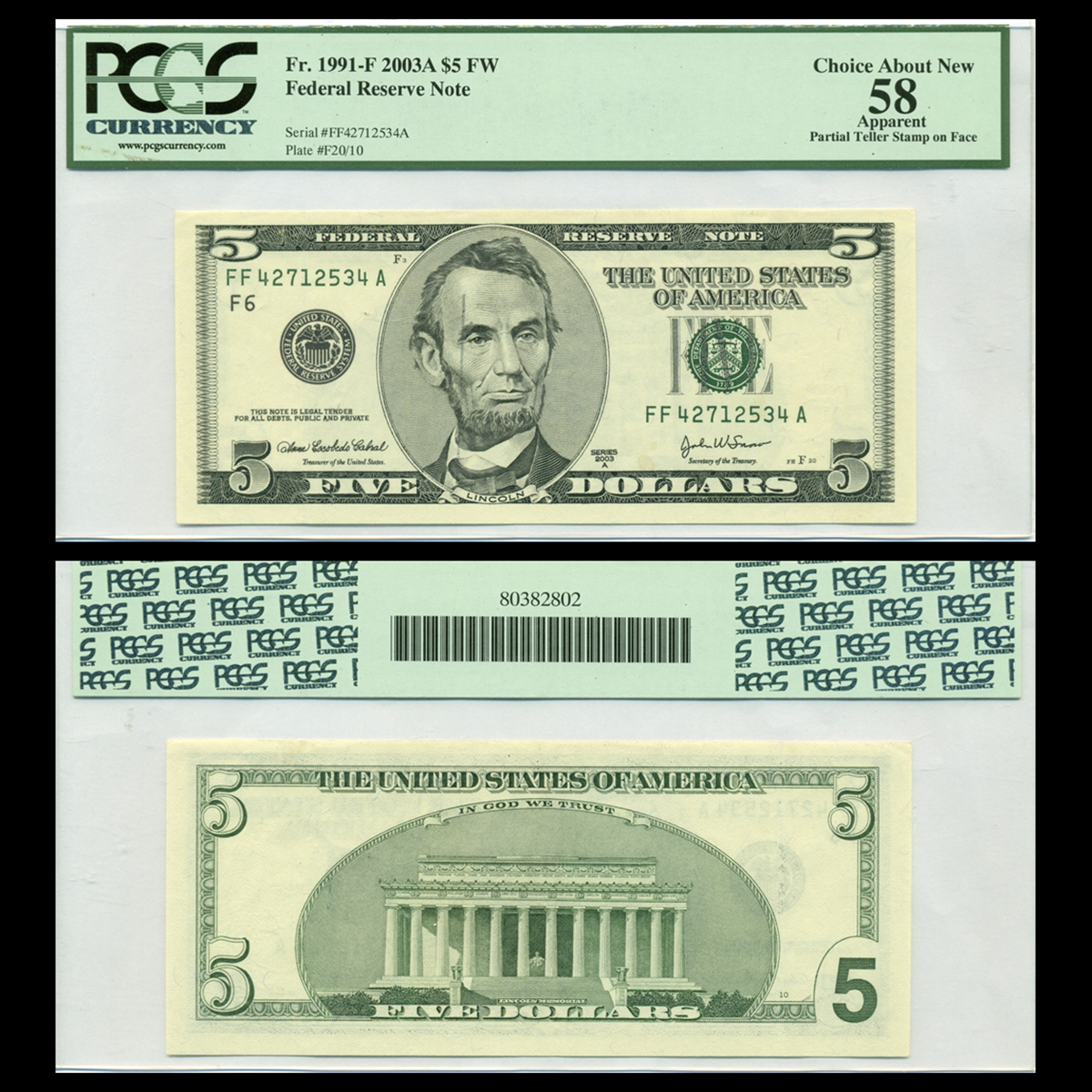 5 dollars Mỹ 2003