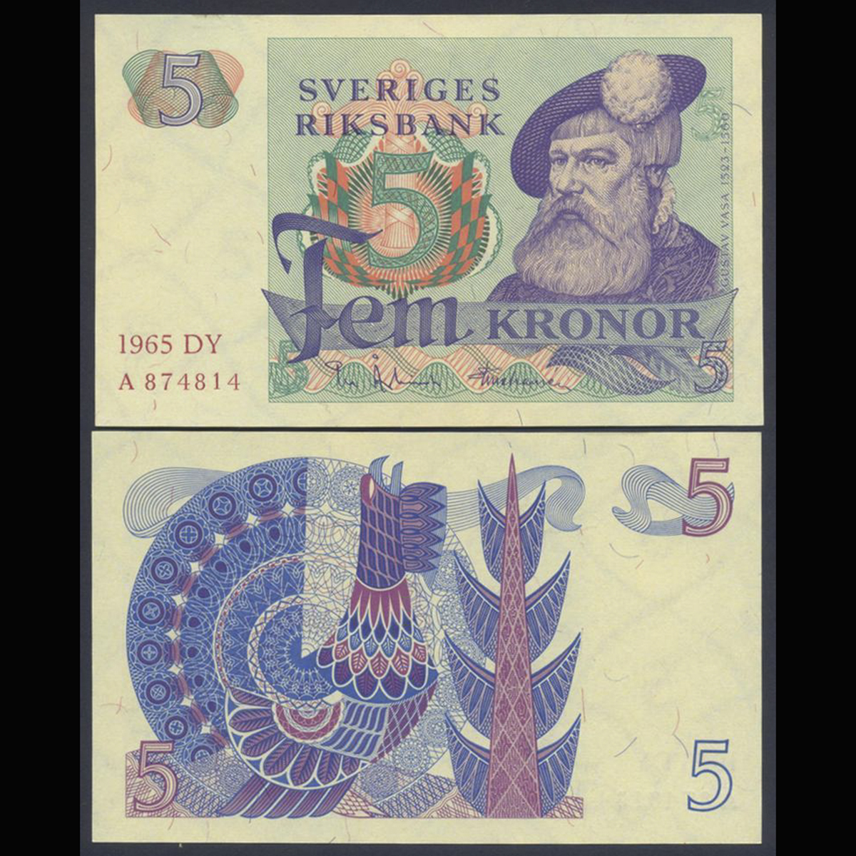 Sweden (Thụy Điển) 5 kronor 1965