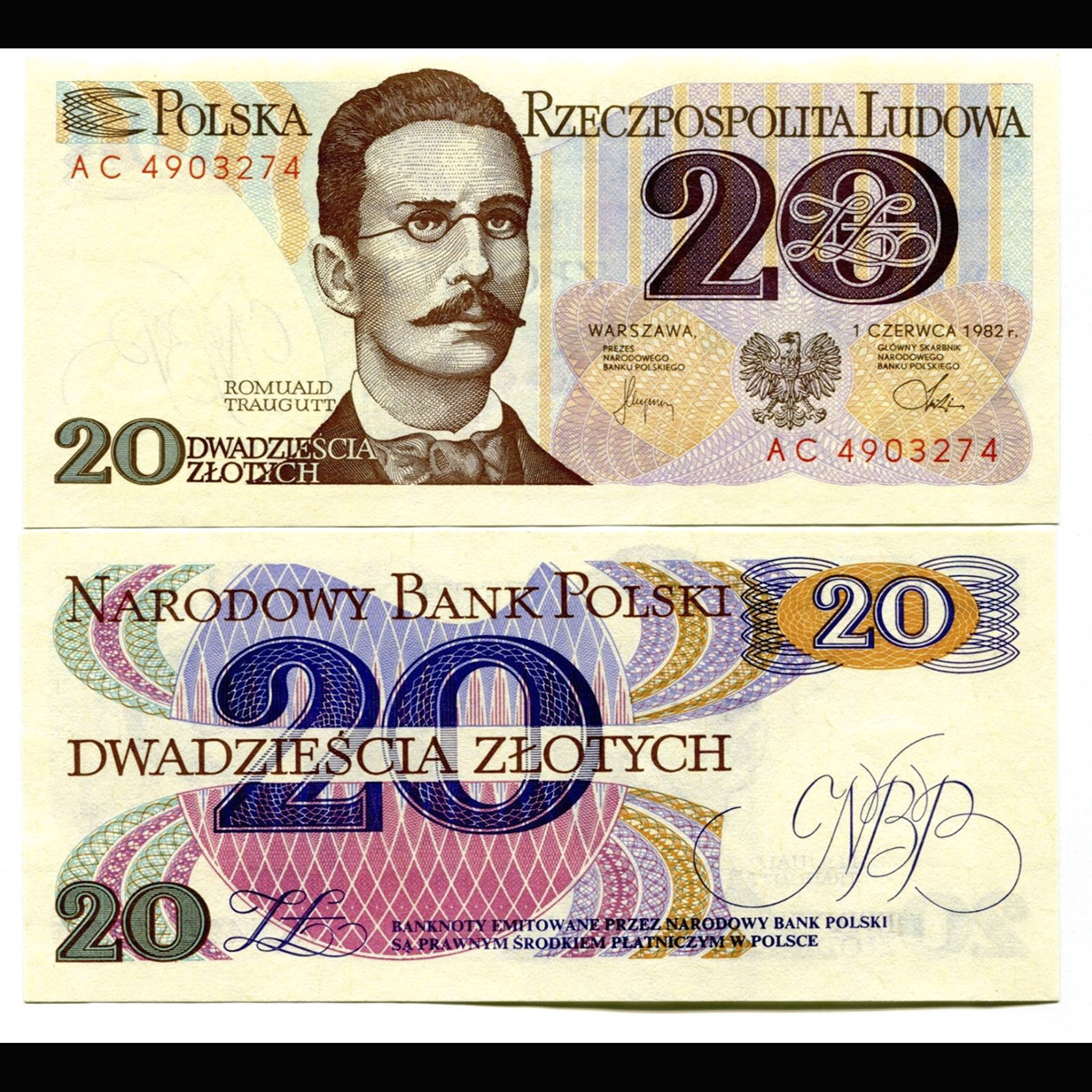 Poland (Ba Lan) 20 zlotych 1982