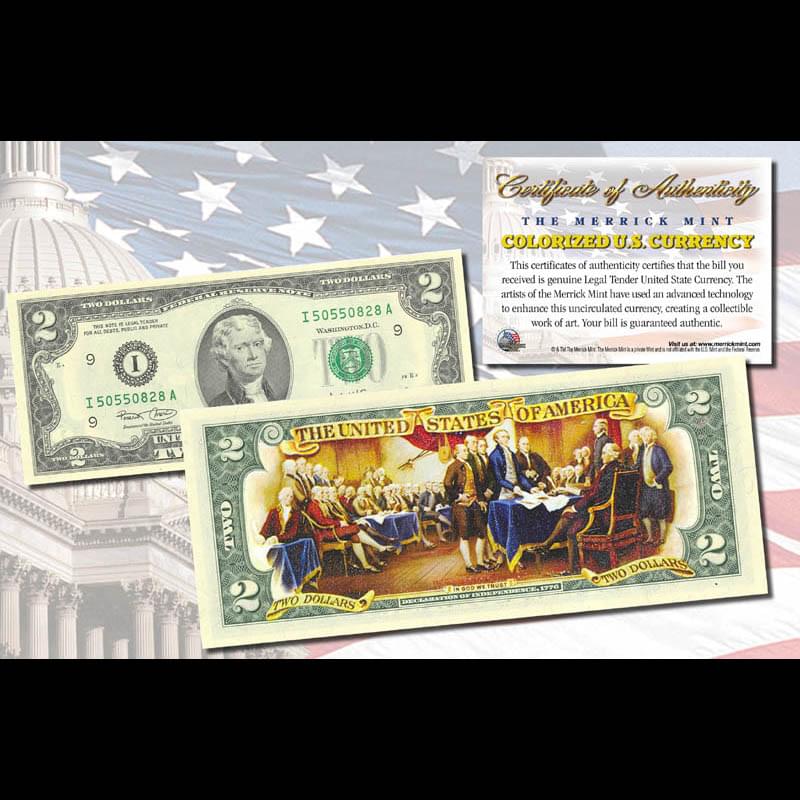 2 USD In Màu