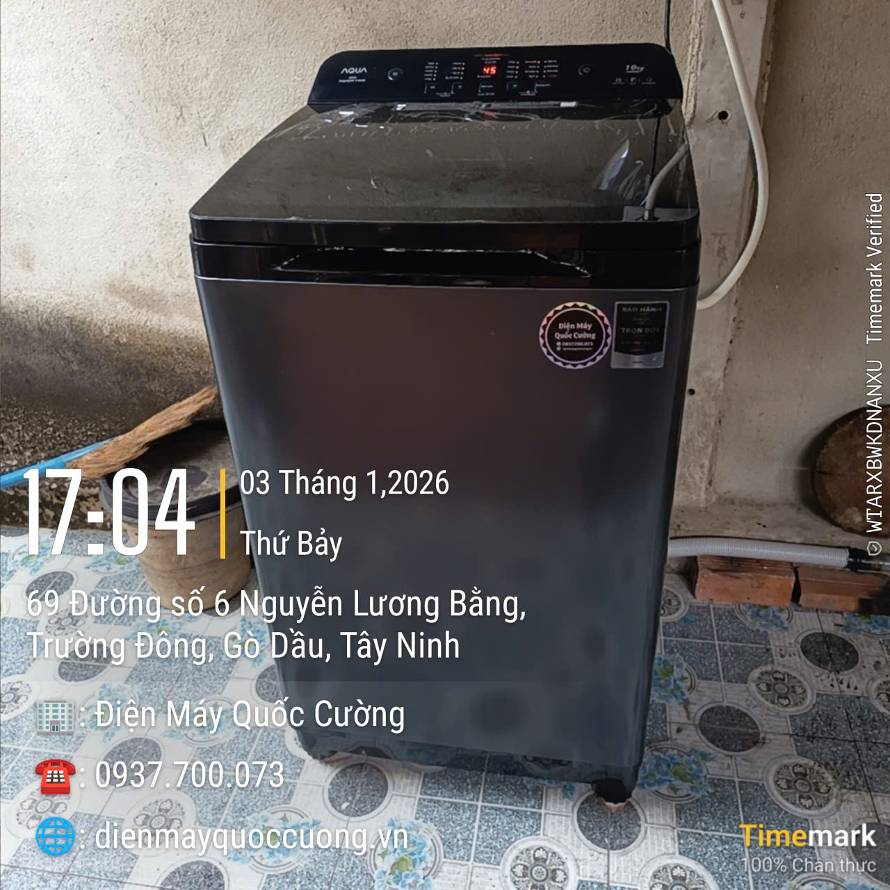Máy Giặt Aqua Inverter 10 Kg AQW-DR100JT.BK
