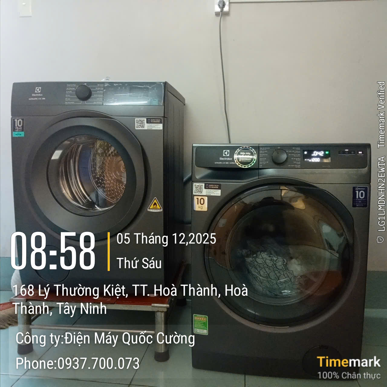 Máy giặt Electrolux UltimateCare 500 Inverter 10 kg EWF1023P5SC