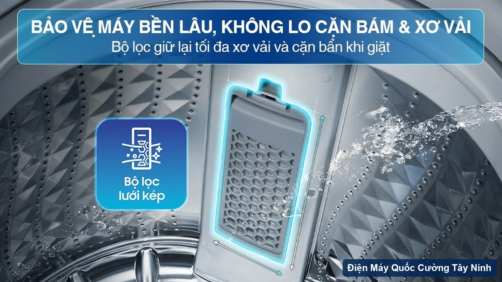 Máy giặt Samsung WA40F12E4CSV vận hành ổn định tiết kiệm điện