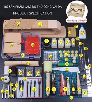 Bộ dụng cụ cơ bản làm đồ thủ công bằng da