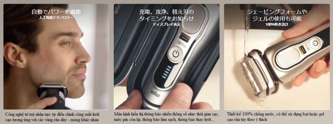 máy cạo râu cho nam braun s9 pro+