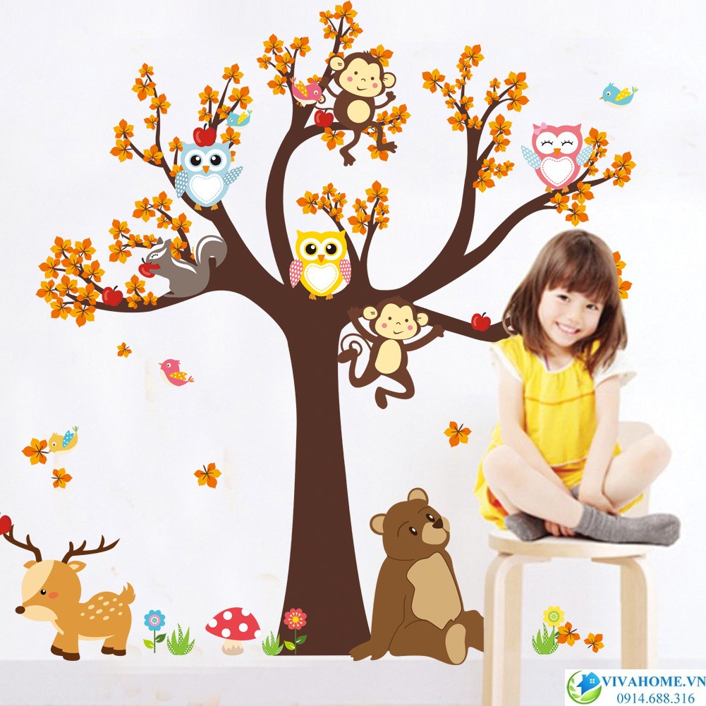 decal-dan-tuong-vuon-thu-mua-thu-vang