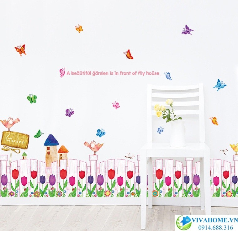 Decal dán chân tường Cổ tích