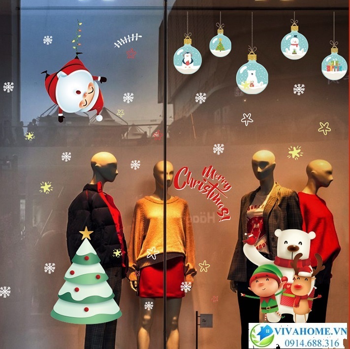 Decal dán tường Đêm noel