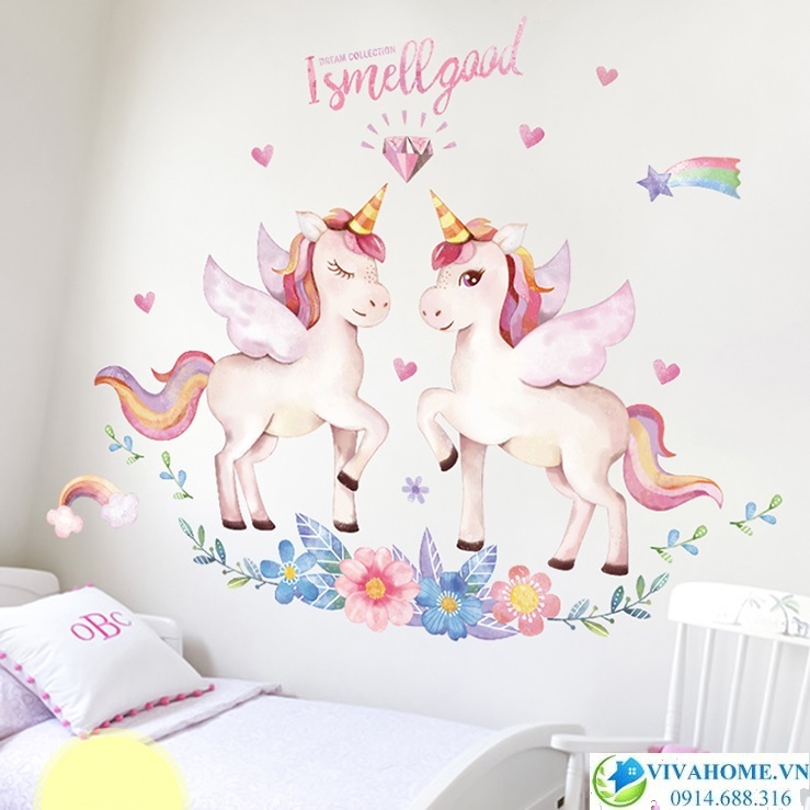 Decal dán tường Kỳ lân