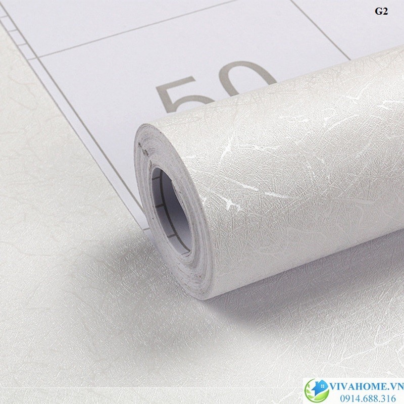 10m Giấy dán tường màu Trắng nhám