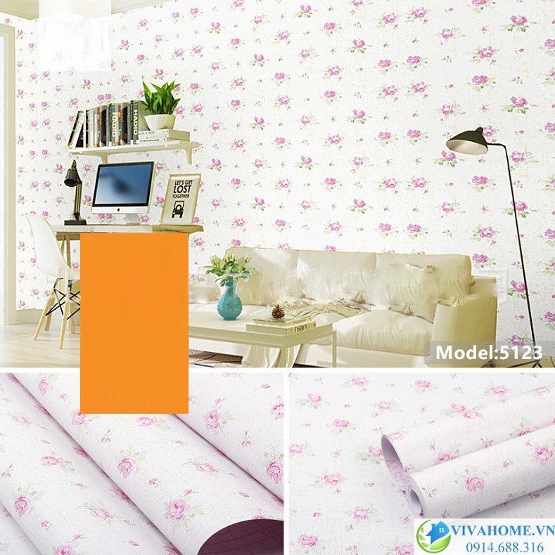 10m Giấy dán tường Hoa Tím